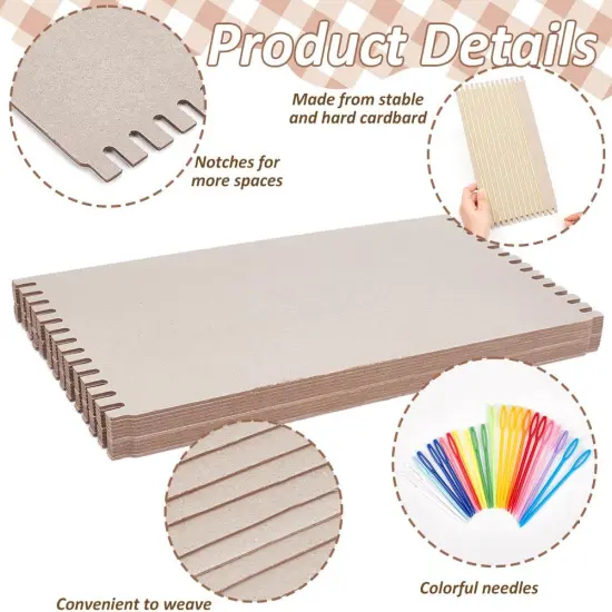36Pcs Cardboard Weaving Looms Kit (No Wool Yarn) {3}