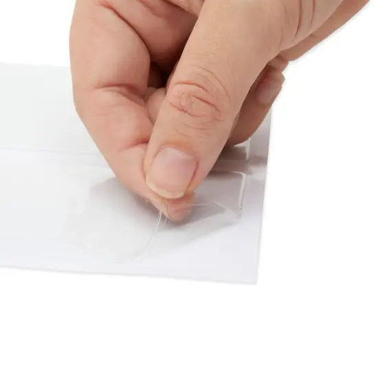 100-Pack Clear Business Card Pockets Holders 3.75x2 In, Self-Adhesive Top Load Plastic Protector and Sleeves Labels, Bulk Set for Storage, Organization, Labeling {6}