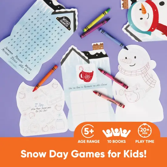 Big Dot of Happiness Snowman Activity Books, Holiday Games for Kids,&nbsp;5-in-1 Holiday Game Bundle, Set of 10 {3}