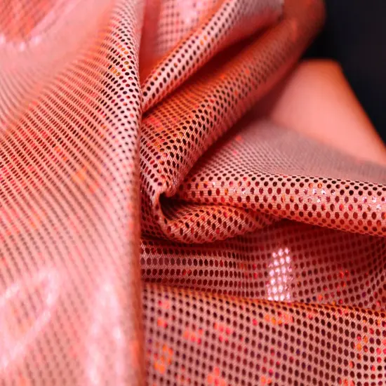 1 Yard Shattered Glass Spandex Fabric for Costumes Dancewear Leggings Activewear Projects (58"/60" )Inches Wide Orange-Burgundy {2}