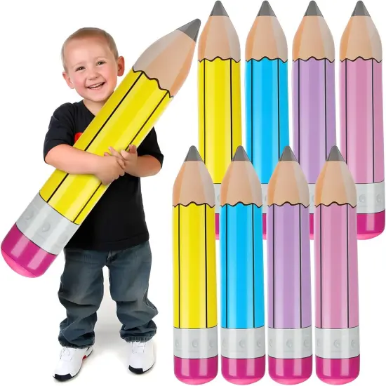 8 Pieces Giant Inflatable Pencil Balloons 28.7 Inch {1}
