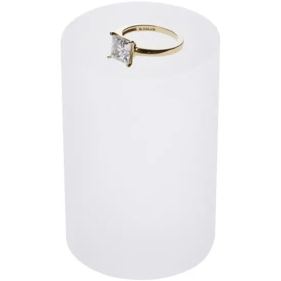 Plymor Frosted Acrylic Solid Cylinder Round Display Riser, 3" H x 2" W {3}