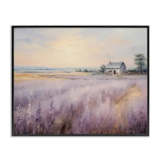Stupell Industries Lavender Farm Fields Framed Giclee Design by Arlington Prints {1}