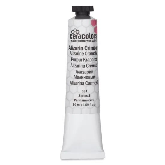 Ceracolors Waterborne Wax Paint- Alizarin Crimson, 50 ml {1}
