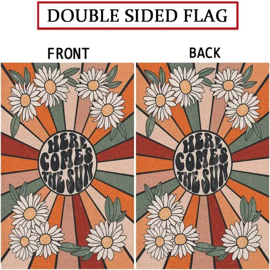 Summer Garden Flag Vintage Daisy Vertical Double Sided Seasonal Farmhouse Yard Outdoor Decorations 12.5 x 18 Inch {3}