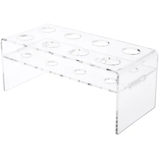 Plymor Clear Acrylic Ice Cream Cone Display Holder Riser, 5.125" H x 2.375" W x 6" D (Fits 8 Sugar Cones) {2}
