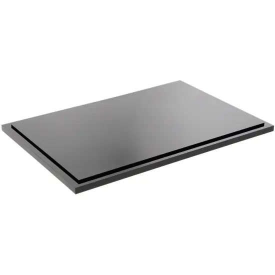 Plymor Black Acrylic Rectangular Display Base, 12.625" W x 8.625" D x 0.4375" H {2}