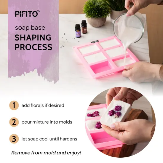 Pifito Cocoa Butter Melt and Pour Soap Base │ Bulk Premium 100% Natural Glycerin Soap Base │ Luxurious Soap Making Supplies {6}