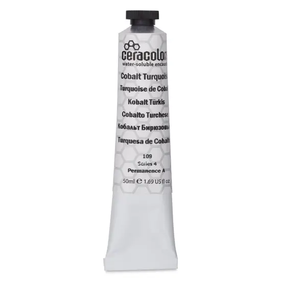 Ceracolors Waterborne Wax Paint - Cobalt Turquoise, 50 ml {1}