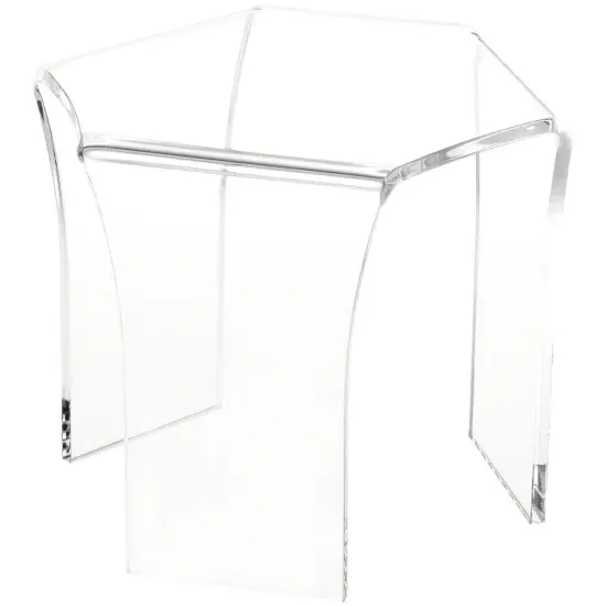Plymor Clear Acrylic Tri-Leg (6 Sided) Display Riser, 4.75" H x 6" W x 5" D {2}