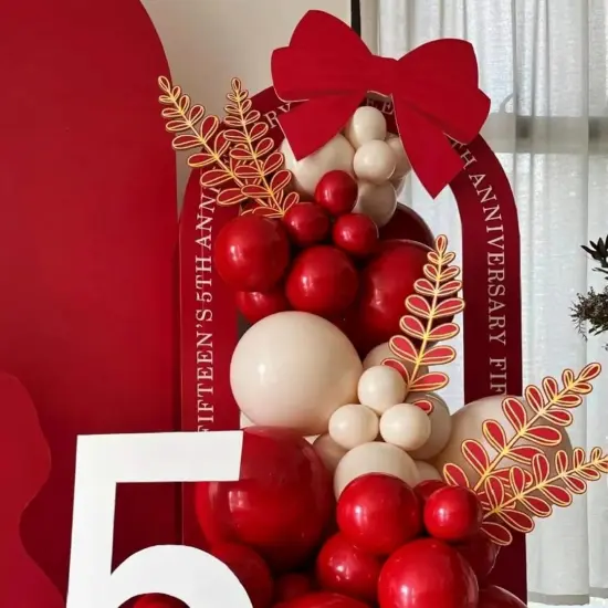 90pack Ruby Balloons Different Size 18/12/10/5 Inch Ruby Balloon Garland Arch Kit {4}