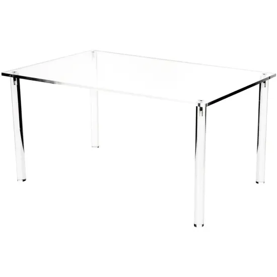 Plymor Clear Acrylic Rectangular 4-Leg Display Riser, 8" H x 16" W x 10" D {2}