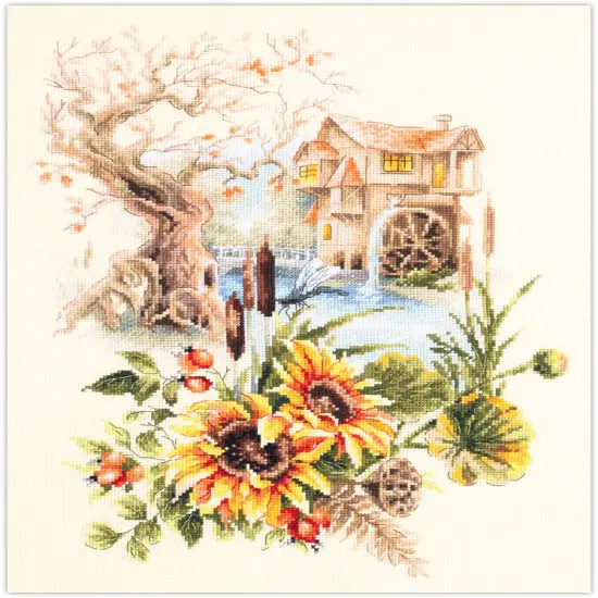 Old Watermill 210-208 Counted Cross-Stitch Kit {1}