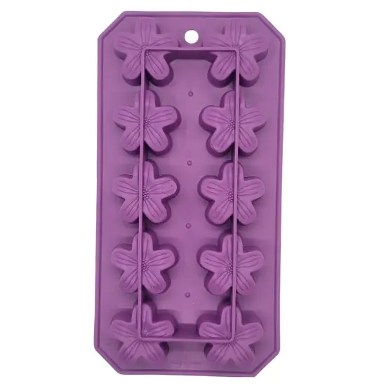 Chef Craft 3pc Flexible Thermoplastic 10-Cube Ice Cube Tray Set - Fun Flower, Beach and Star Shapes {3}