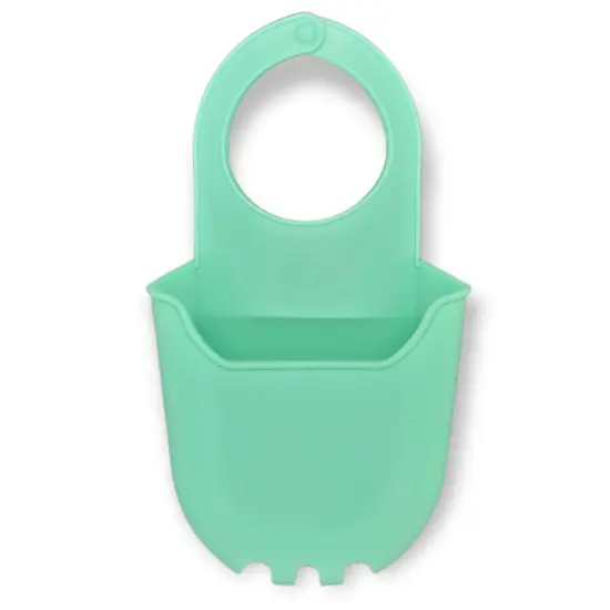 Handy Housewares Hanging Silicone Sink Caddy - For Kitchen or Bath, Hangs From Faucet, Helps Dry Sponges, Loofahs, Razors, Soap {5}