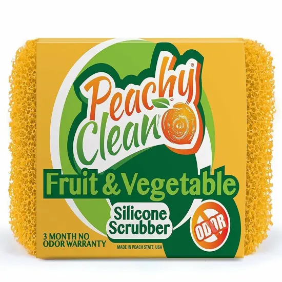 Peachy Clean Antimicrobial Fruit & Vegetable Silicone Cleaning Scubber Sponge {1}