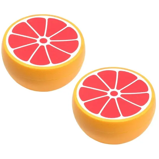 Hutzler 2pc Grapefruit Saver Keeper Storage Container Set - Keeps Fresh Longer {1}