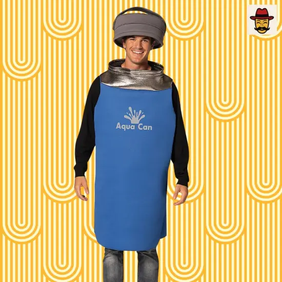 Adults Aqua Can Water Bottle Costume with Hat Making it Perfect for Parties {6}