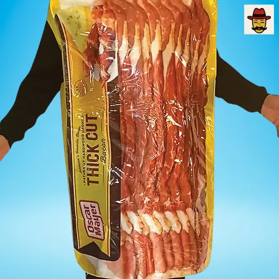 Oscar Mayer Packaged Bacon Costume Thick Cut Tunic Perfect for Food Themed Parties {5}