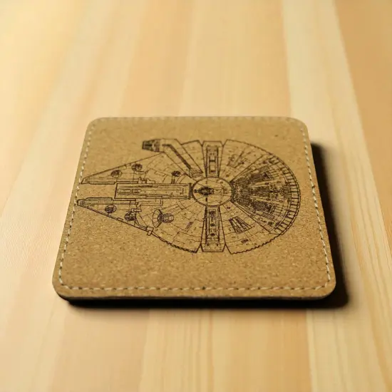 Coaster - Mfalcon - SET OF 2 - Leather or Stitched Cork Dark Brown/Black {6}