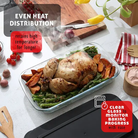 Eatex Baking Lasagna Pans Set with lid {3}