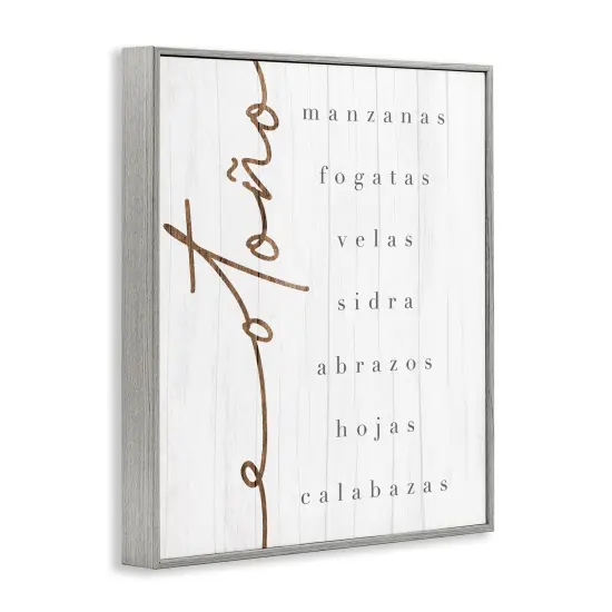 Stupell Industries Esencia del Otoño Framed Giclee Art Gray Framed {3}