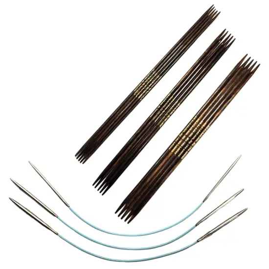 My Two Ladies | Blue Silk | Ultimate Sock Set | 9" Circular Needles & 7" DPN | 3 Sizes | w/custom case {2}