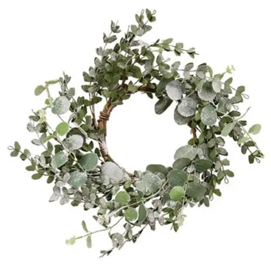 Snowy Eucalyptus Wreath 18" {1}