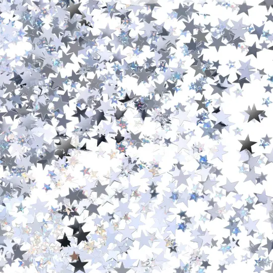 Silver Metallic Star Confetti {1}