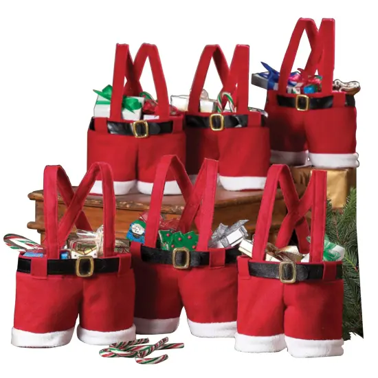 Collections Etc Santa Pants Gift and Treat Bags {2}