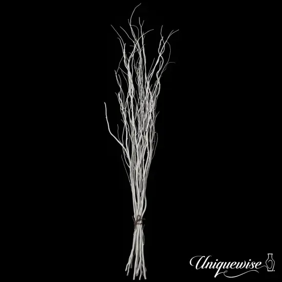 Uniquewise 12pc 59" Natural Dried Willow Twigs Ideal Sticks for DIY Crafts Decorative Stems Floral Arrangements Floor Vase Fillers Wedding Centerpieces Event Decorations and Home D&eacute;cor Accents, White {1}