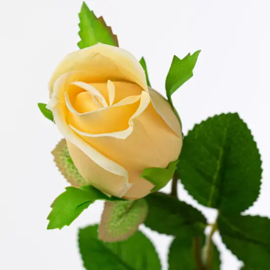 30" Yellow Rose Spray &ndash; Realistic Faux Floral Stem {3}