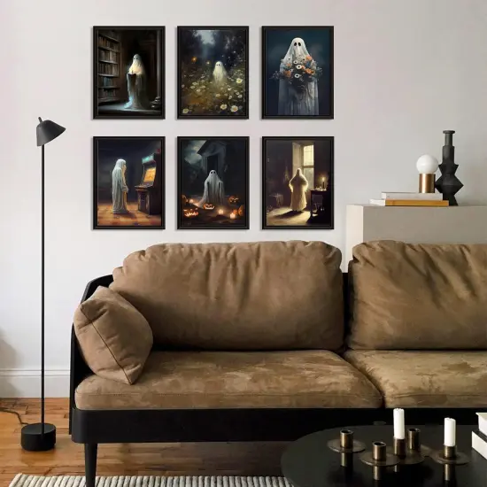 6 Vintage Ghost Wall Art {2}