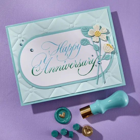 Spellbinders BetterPress Plate By Paul Antonio-Happy Anniversary {5}