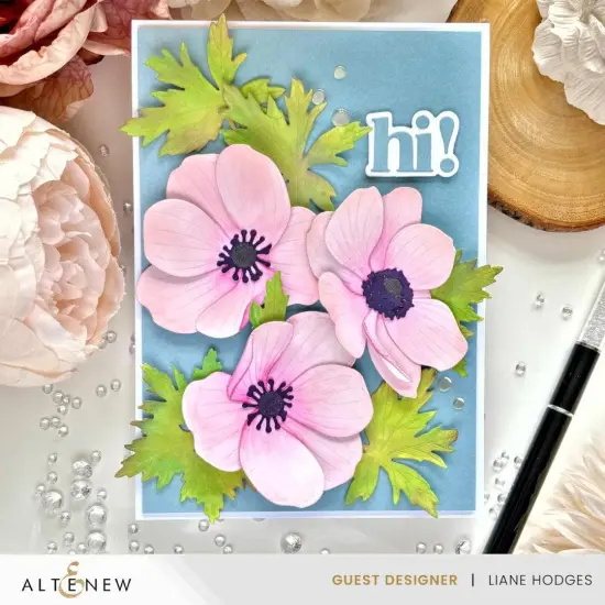 Craft-A-Flower: Anemone Blue Poppy Layering Die Set {4}