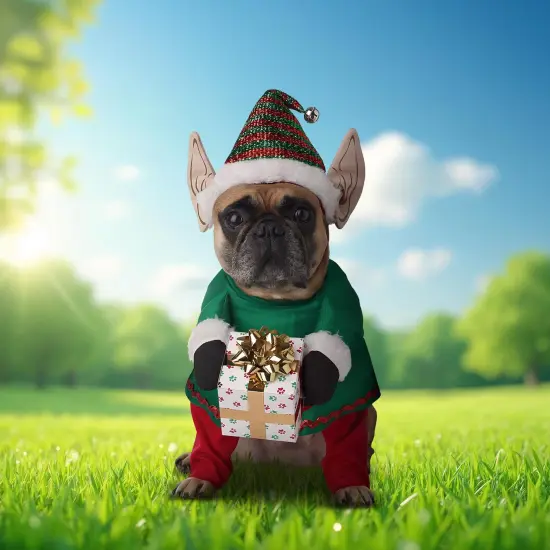 Santa's Little Yelper Dog Costume {4}