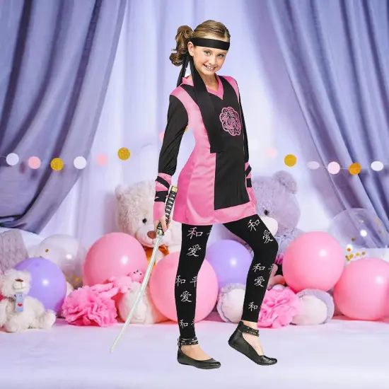 Girls Dragon Ninja Costume Halloween Party Outfit {1}