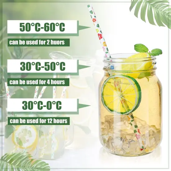 100 Pcs flower Hawaiian Tropical Party Paper Straws Luau Party Favor Drinking Straws Cocktail Tropical Decorations for Luau Supplies, Beach, Birthday, Wedding, Bridal, Juice, Shakes {3}