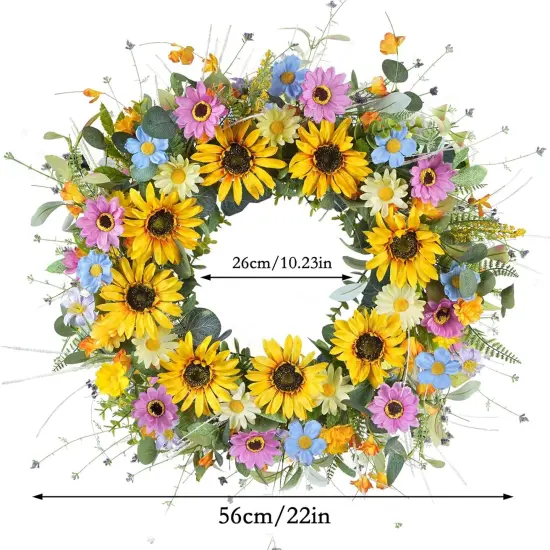 Spring Sunflower Wreaths for Front Door {2}