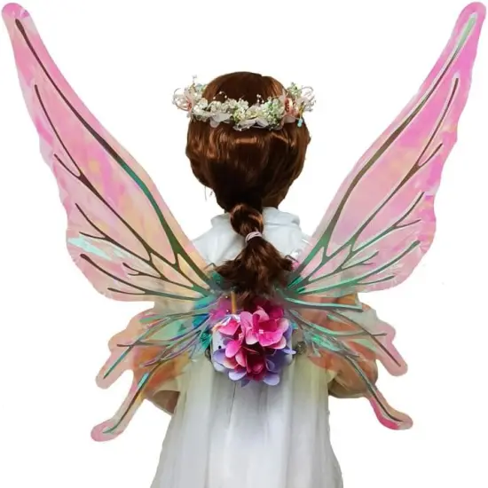 Fairy Wings for Girls,Sparkling Glowing Wings with LED Lights,Electric Butterfly-Wings for Women,Perfect Fairy Costume and Party {5}
