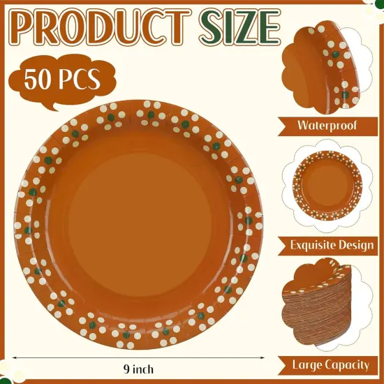 Platos De Barro Mexicanos Mexican Paper Plates Mexican Dinnerware Terracotta Flower Clay Pottery Plates Party Supplies Birthday Wedding Party Decorations(9 Inch,50 Pcs) {3}