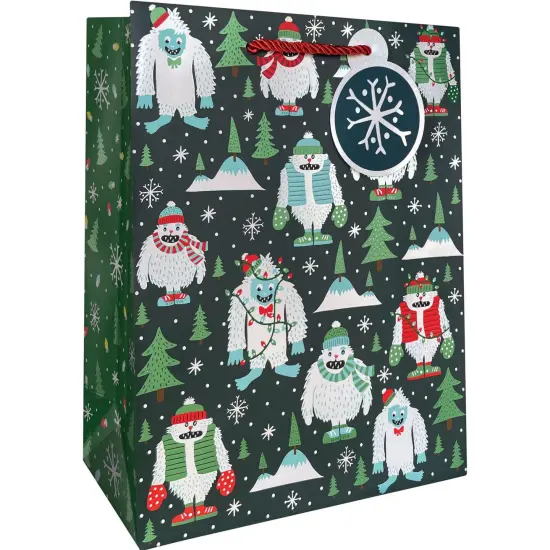 Pack/6: Yeti for the Holidays Gift Bag - 10 x 5 x 12-1/2" {1}