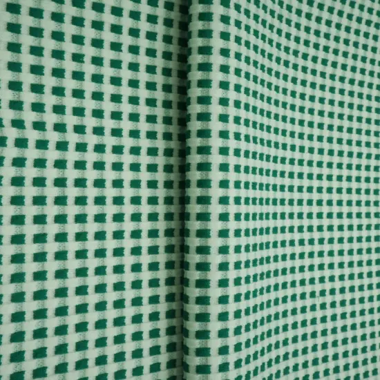 1 Yard Checkered Jacquard YD Fabric Stretch Polyester Rayon Spandex 60/62 Inches Wide CHARCOAL {2}