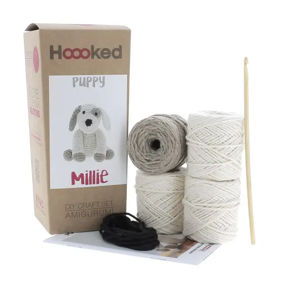 DIY Crochet Kit by Hoooked Puppy Millie - Almond PAK139 {2}