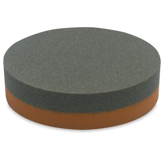 Double-Sided India Sharpening Stone -Medium/Fine Grit, 4" Diameter x 1", {1}