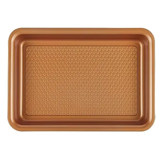4 Piece Nonstick Bakeware Toaster Oven Set with Nonstick Baking Pan, Cookie Sheet / Baking Sheet and Muffin Pan / Cupcake Pan - , Copper Brown {5}