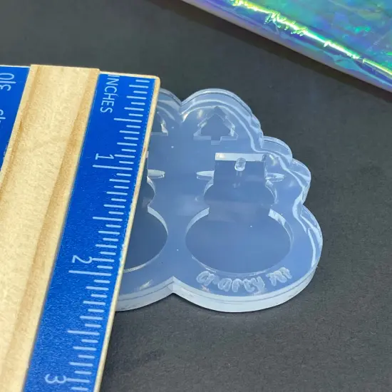 Snowman Dangle Earring Mold + Mini Christmas Tree(C3) {3}