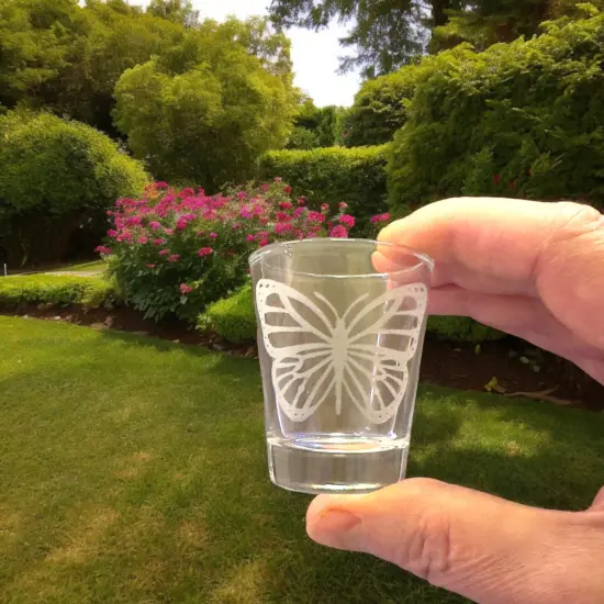 2oz Monarch Shotglass LASER {2}