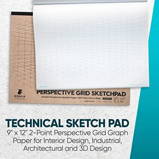 Drawing Perspective (1 and 2-Point) Large Sketch Pad (2 Point - 9 x 12) {1}