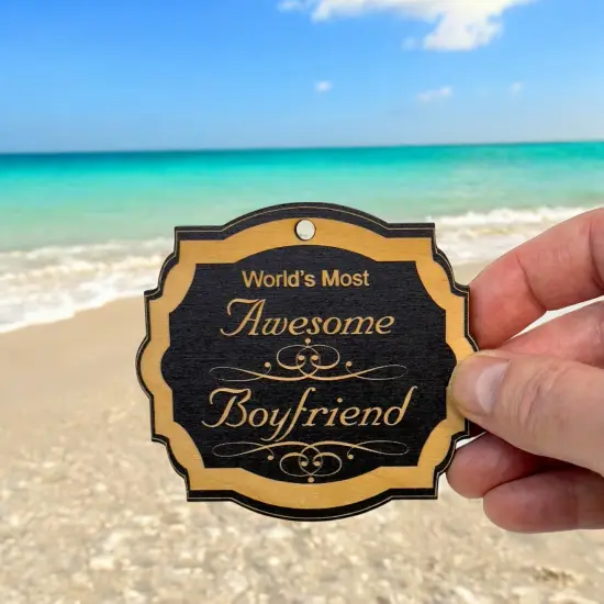 Ornament - World's most awesome Boyfriend Black {5}